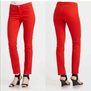 Eileen Fisher orange skinny ankle jeans Size 6 Organic cotton blend